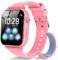 4G Smartwatch Bambini - Orologio Telefono per Ragazzi e Ragazze con GPS WiFi Videochiamata SOS Chat VocaleGiochi Contapassi Modo Classe, Kids Smart Watch Intelligente per Bimbi 4-12 Anni, Rosa scuro