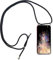 Chyinsist Funda protectora para teléfono móvil para realme C33, funda con cinta, transparente para teléfono móvil, con cordón para colgar, funda para teléfono móvil (negro, para realme C33)