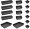 Cbilzxer Praktisches Schubladen Organizer Filz,16er-Set, Waschbare Filz Organizer für Schminktisch für Selbst gestalten der Schubladen (16er-Set Dunkelgrau)