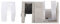 Guide de fond de porte coulissante, douche porte de porte coulissante Clip de la porte en acier inoxydable réglable Guide de bas de douche coulissante Guide de plancher d'aluminium