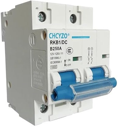Disjoncteur,Disjoncteur Phase Disjoncteur CC 1P 2P 12 V 24 V 36 V 48 V 60 V 72 V 96 V 120 V for cellules solaires, interrupteur de batterie de camping-car vide 100 A 125 A 150 A 200 A 250 A(1P,200A)
