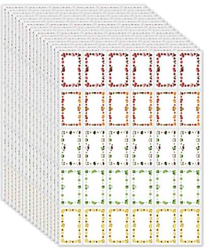 Marmeladen Etiketten Selbstklebend 510 STK Marmelade Aufkleber Etiketten Marmeladengläser Klebeetiketten zum Beschriften 50 x 30mm