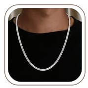 SLOONG 3.5MM 925 Silber Over Cuban Kette Heren (56cm)