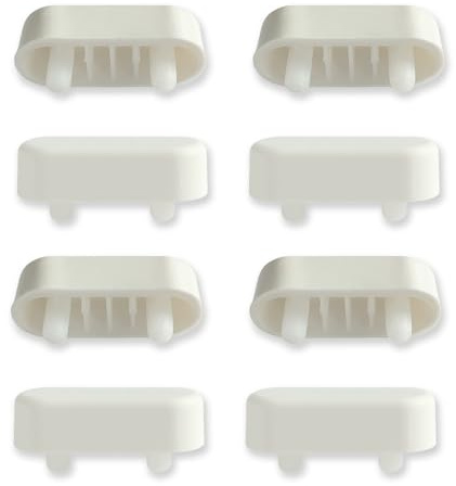 Targonix 8 Pack Toilet Seat Buffers, White Toilet Seat Bumpers and Rubber Buffers, Push In Toilet Seat Stabilisers for Bathroom and Home Use