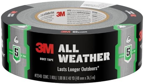 3M™ All Weather Duct Tape, 1.88 in x 40 yd (48 mm x 36.5 m), 12 Rolls/case