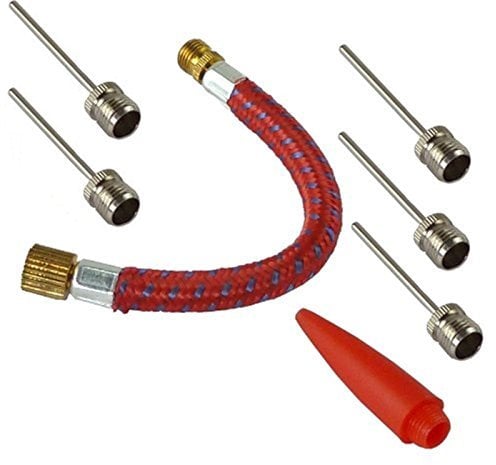 Pump Adaptor Set Kit 7 Pieces Needle Valve Connectors Sports Soccer Basketball Football Airbeds Bycle Tyres