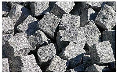 Grundpreis 189 EUR pro To. Granit Pflastersteine 8x11cm Kopfsteinpflaster Steinpflaster 1A QUALITÄT, GRAU, GEBROCHEN, OHNE VERSAND! MINDESTBESTELLMENGE 10 TONNEN!