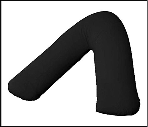 R&Z Orthopaedic, Nursing, Maternity V Shaped Bolster Pillow Case Cover (Black)