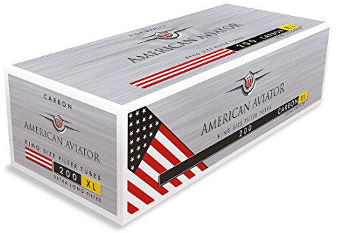 American Aviator Carbon XL Filterhülsen Aktivkohle Langfilter 5 Boxen (1000 Hülsen)