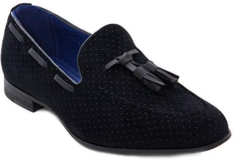 Toocool - Scarpe Uomo College Mocassino Ecopelle camoscio Polacchine Eleganti Nappe Y41 [43,Nero]