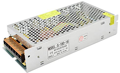 Commutazione Alimentazione Driver Trasformatore LED 18V 10A 180W per LED Strip, Telecamera CCTV, Sistema di Sicurezza, Videosorveglianza, Controllo Industriale