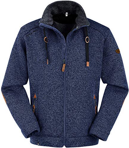 Maul Lichtenau Strickfleecejacke Größe 52 EU Blue