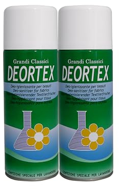 HOME PRO Deortex Spray Igienizzante - Elimina Odori e Batteri - 2X400ml - Profumatore e Disinfettante per Casa e Tessuti