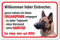 AdriLeo Schild - Vorsicht Malinois - Willkommen lieber Einbrecher - (30x40cm) / Achtung Hund Wachhund robust langlebig UV-beständig wetterfestes Warnschild