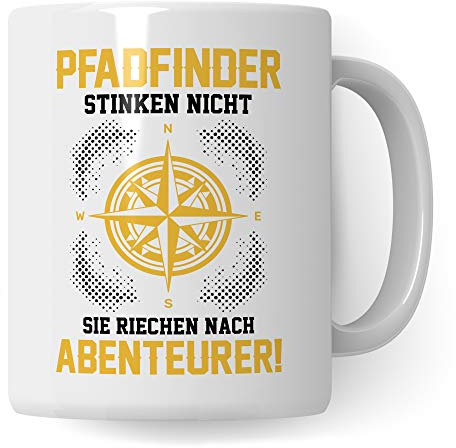 Pagma Druck Pfadfinder Tasse, Geschenkidee für Pfadfinder, Kaffeebecher Scout Pfadfinder Spruch Geschenk, Kaffeetasse Gut Pfad Motiv