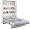 Schrankbett 140x200 LENART Wandklappbett BED CONCEPT Gästebett Vertical Bett Weiß satiniert