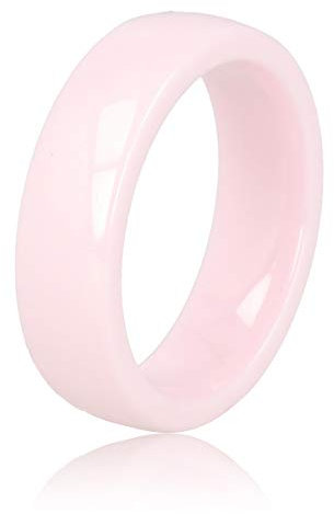 My Bendel Unzerbrechlicher Keramikring rosa 6 mm- Keramikring für Frauen - Ring ist unzerbrechlich und verfärbt sich nicht - Bleibt glänzend und krazt nicht - mit Luxuriösen Geschenkverpackung