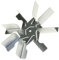 Turbine de ventilateur en metal d'origine Four micro-ondes 481251528106 WHIRLPOOL