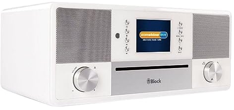 Block SR-50 Smartradio Internetradio und Netzwerkstreamer div. Farbdesigns (Farbe: Hochglanz Weiss)