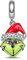 MGIUL Red Santa Hat Monster Charm Pendant für Armbänder Halsketten 925 Sterling Silber Anhänger Perlen Schmuck Geschenk für Frauen