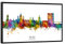 artboxONE Poster mit schwarzem Rahmen 60x40 cm Städte Mainz Germany Skyline txt - Bild Mainz Cityscape Deutschland