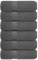 Infinitee Xclusives Premium Hand Towels 6-Pack (40 x 72 cm) – 100% Cotton, Super Absorbent, Quick-Dry Towels for Bathroom, Hotel, Salon & Gym Use |Shadow Grey|