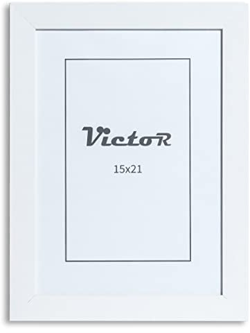 Victor Cadre Photo Dix 15x21 cm (A5) en Blanc - en Bois Moderne avec verre Acrylique incassable - Châssis pour l'image A5 15x21