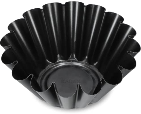 KADAX Gugelhupfform, Kuchenform aus Blech mit Antihaftbeschichtung, Hohe gewellte Backform, Rührkuchenform für Napfkuchen und Schokoladenkuchen, Kranzform (21 cm, Schwarz)