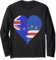 Neuseeländisches Umhang Verdean Flagge Herz Langarmshirt