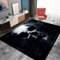 AdirHome Teppich Totenkopf mit Totenkopf-Motiv Moderner Horror-Totenkopf-Teppich Totenkopf Wohnzimmer Bodenmatte, Schwarz rutschfest Teppichteppich für Wohnzimmer, Schlafzimmer (Skull 1#,80 * 160cm)