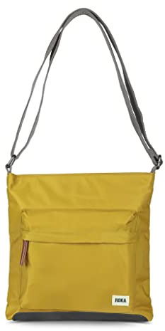 ROKA London The Kennington Crossbody Bag | Medium Nylon, Multi Pockets, Chunky Zip, Adjustable Strap, for Travel, Work & School