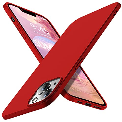 X-level for iPhone 14 Plus Case, Thin Soft Bumper, Red | Matte Lightweight Anti-Scratch Flexible Gel Protective Phone Cover