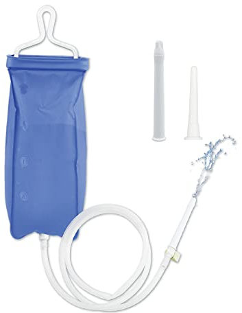 TopQuaFocus Ensemble de sacs à lavement en PVC Ensemble de sacs à lavement 2L Sac à lavement portable Tuyau de 1,5M