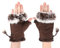 ITODA Handschuhe Fingerlose Damen Armstulpen Winter Fell Winterhandschuhe Halb Fingerhandschuhe mit Daumenloch Schreibhandschuhe Warm Fäustlinge Kurz Halbhandschuhe Tippen Fahrrad Geschenk Fahren