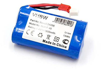 vhbw Batterie Compatible avec Amewi Skyrider modéle RC (1800mAh, 7,4V, Li-ION)