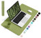 YSAGi Schreibtischunterlage, Mauspad mit Leder und Rutchfeste Wildleder, Multifunktionales Office Mousepad Laptop Schreibunterlage, Tischschutz Unterlage für Büro/Home-Office (Grasgrün, 60x35cm)