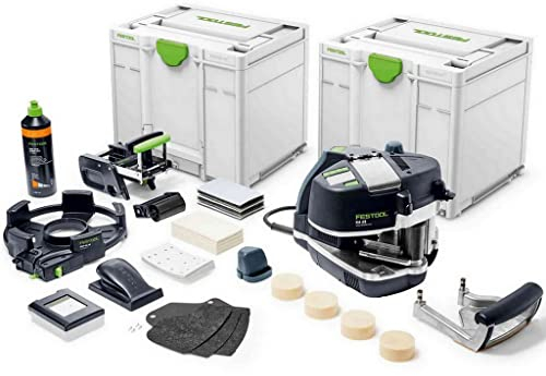 Festool Kantenanleimer KA 65-Set CONTURO (mit Führungstisch, EVA-Kleber, Schleifstreifen, Schleifklotz, Kappgerät, Ziehklinge, Laufsohle, Polierfilz, Schleifvlies, Poliermittel), im Systainer
