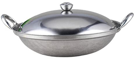 1 Set Cover Stove Dual Sided Soup Pot Skillet Wok Korean Frying pan Cooking Pot Wok pan Paella Skillet Kitchen Wok Electric hot Pot Non Stick Shabu Shabu Stainless Steel