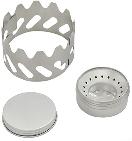 DAZZLEEX Pare-brise pour réchaud de camping, poêle à alcool en aluminium avec couvercle de feu brûleur, pour réchauds de camping et réchauds au butane de petite taille