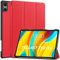Dlahaby - Funda para Teclast T50Pro de 11 pulgadas, piel sintética con soporte para tablet Teclast T50 Pro, color rojo
