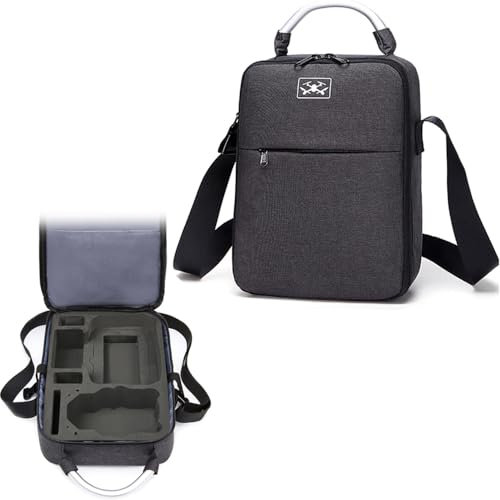 Hesupy Storage Bag for DJI Mini 4 Pro, Carrying Case Portable Travel Organizer Shoulder Bag Mini 4 pro Drone Protective Cover Case Accessories (Black)