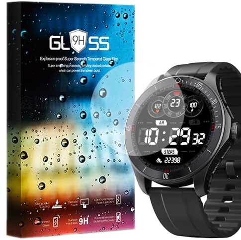 MBROS Compatible para [3 Pedazo Protector] 9H Protector De Pantalla De Cristal Templado Compatible para Smartwatch TOOBUR Reloj Inteligente Hombre IDW18 (3 Pedazo)