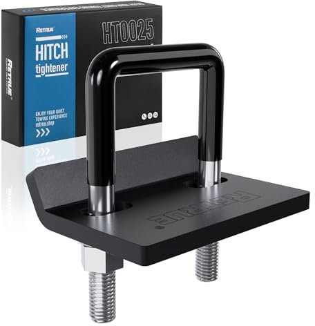 RETRUE Hitch Tensioner, Tow Bar Stabilizer, Heavy Duty Anti Rattle Clamp for 1.25, 2 and 2.5 Tow Bar Towbars, Reduces Trailer Hitch Movement, Luggage Rack