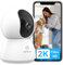 ANTELA 2K/3MP Überwachungskamera Innen 2.4GHz WLAN Kamera, 2-Wege-Audio, 355°/90° Schwenkbare, IR-Nachtsicht zu 10m, Kompatibel mit Alexa