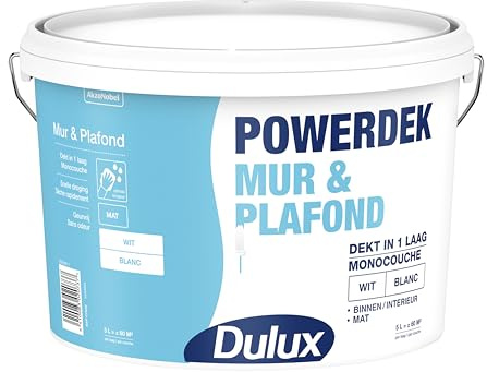 Dulux Powerdek Mur & Plafond - Blanc - 5 L