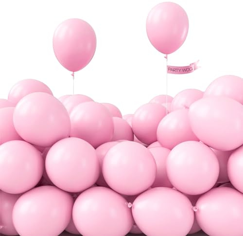 PartyWoo Palloncini Rosa Pastello, 105 da 5 Pollici per Ghirlanda o Arco, Decorazione Feste e Compleanno, Rosa-Q05