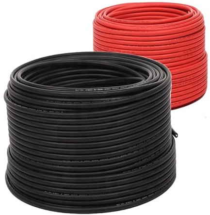 Oss Elektro | Solar Kabel | H1Z2Z2-K | 6mm2 | TÜV geprüft (Rot, 100m)