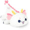 shownicer Plüschtier Drache Kuscheltier Stofftier Kawaii Drache Plüsch Kissen Spielzeug Dragon Plush Wurfkissen Geschenk für Kinder Mädchen 12+ Jahre (Weiß, 25cm)