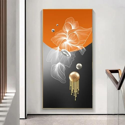 Moderne abstrakte dekorative Malerei Poster Leinwanddrucke sind anwendbar auf Wohnzimmer Dekor Sofa Hintergrund Wandkunst 50x100cm (20x39 Zoll) Innenrahmen