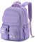 VASCHY Schulrucksack Mädchen,18L Schulranzen Schultasche mit zwei Fächern,Rucksack Schule Kinder,Wasserabweisend & Leicht,Lila